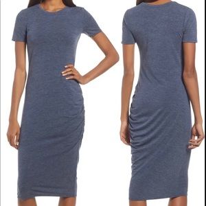 Treasure and Bond Side Ruched Body Con Dress